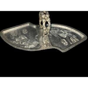Vintage Rodney Kent Hand-Wrought Hammered Aluminum Tulip Serving Tray
